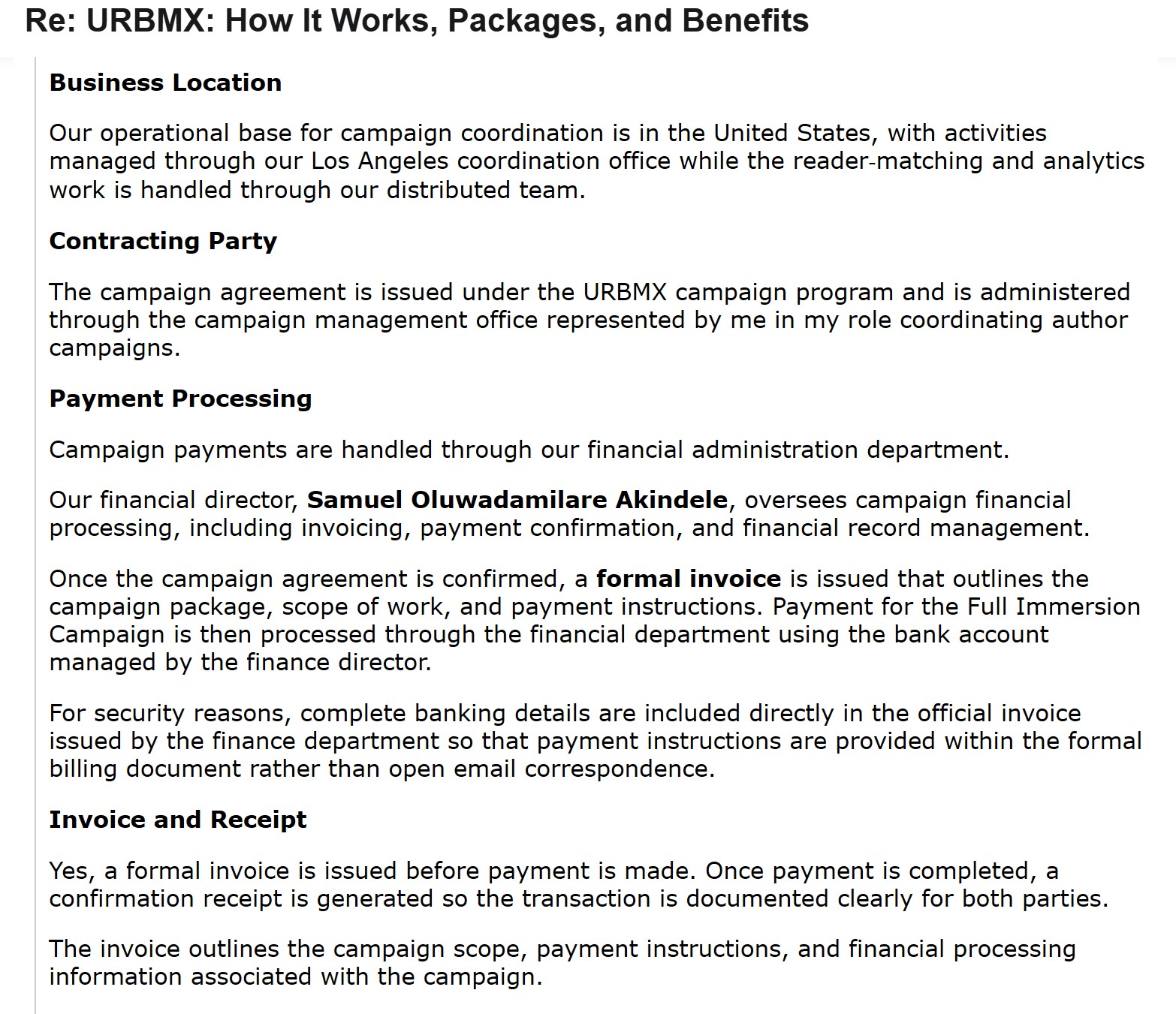 Screenshot showing more of the claims or payment material